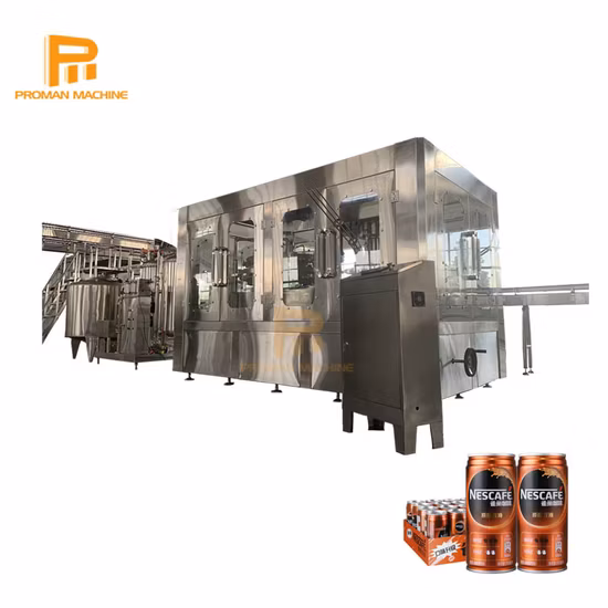 Iced Coffee Can Bottling Machine Tin Can Processing Packaging Machine