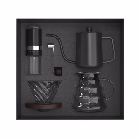 Nuevo Amazon forma de nube resistente al calor vidrio de alto borosilicato compartir olla taza de filtro molinillo de café manual para verter sobre el hervidor de café juego de regalo de café por goteo